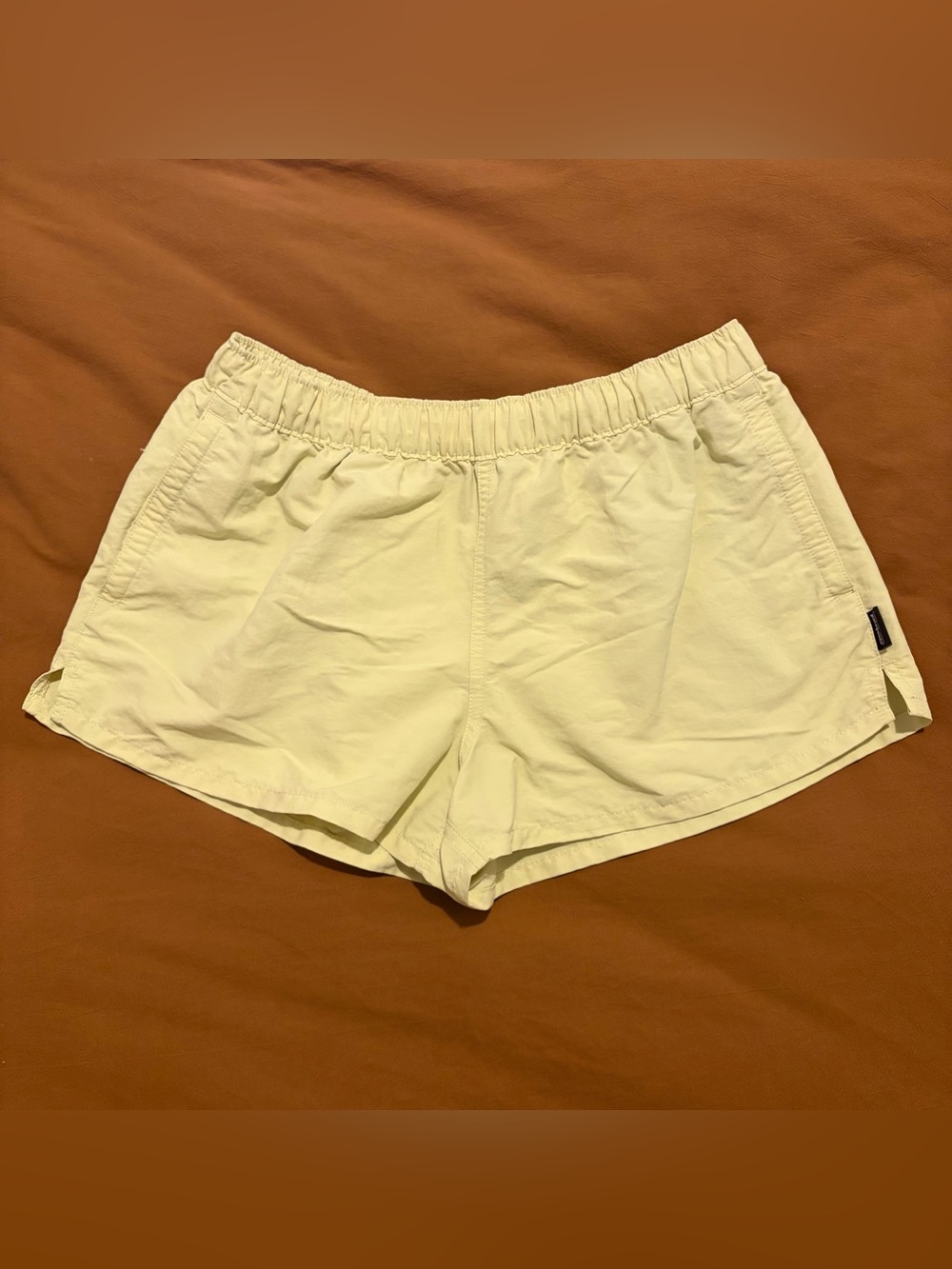 Butter Yellow Patagonia Barely Baggies Shorts 2.5” - Picture 2 of 5